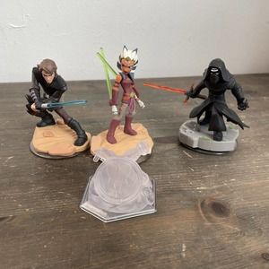 Disney Infinity 3.0 Star Wars Lot Kylo Ren Anakin Skywalker Ahsoka Jedi Crystal